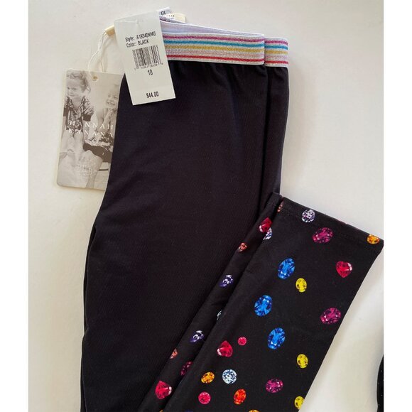 NWT Two pairs of black leggings, Size 10 - Picture 2 of 5